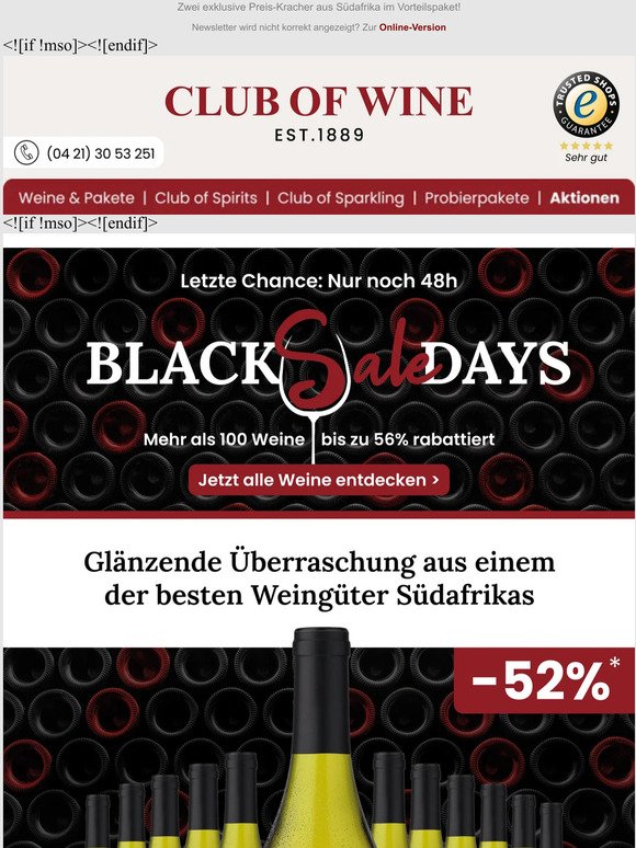Letzte Chance 👉 Black SALE Days-Angebote sichern - NUR noch 48h! 
