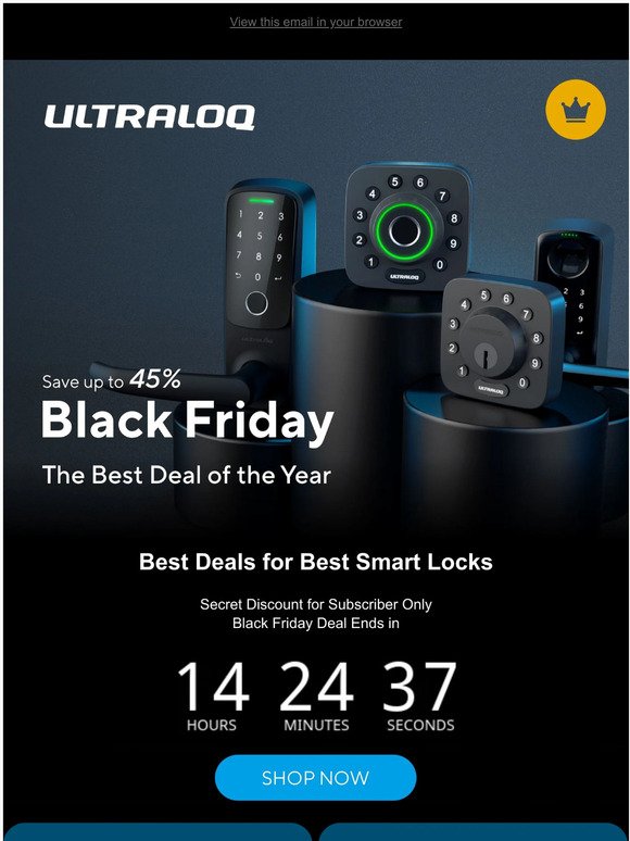 📣 Final Hours! Up to 45% OFF! Best Smart Locks with Best Deal!