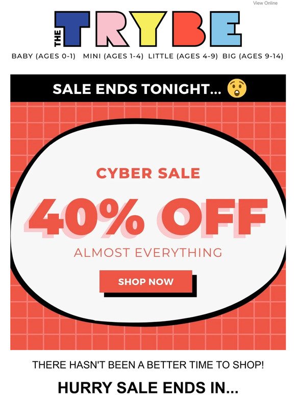 CYBER SALE MUST END MIDNIGHT!  😱