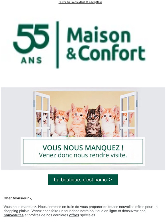 Vous nous manquez, Monsieur —