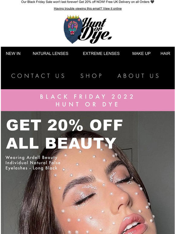 Our Black Friday sale continues! 20% Off Beauty 🖤