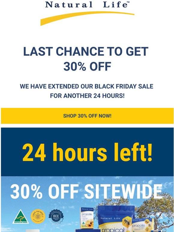 📣 Last chance for 30% OFF!