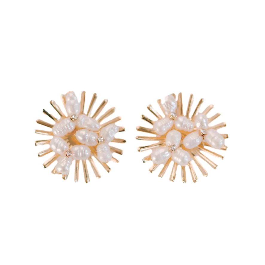 Image of Sunburst Pearl Studs 