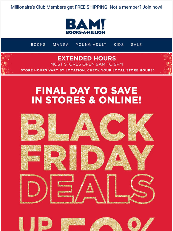 BOOKSAMILLION.COM: EARLY BLACK FRIDAY DEALS! | Milled