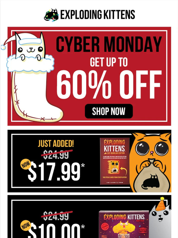 Family games - 40% off Throw Throw Burrito and more for Cyber Monday