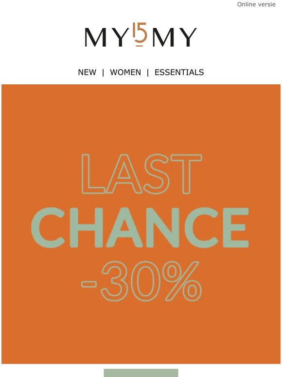Last chance: 30% off