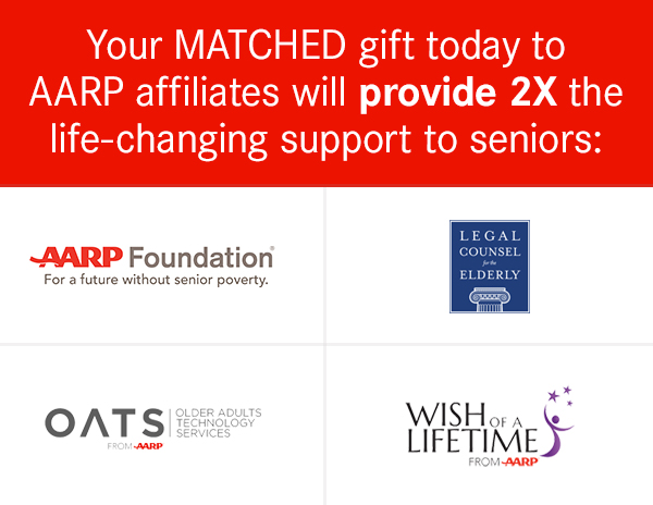 AARP - Desktop/Mobile - US: [Exclusive offer] Change Lives This Giving Tuesday, —  Milled