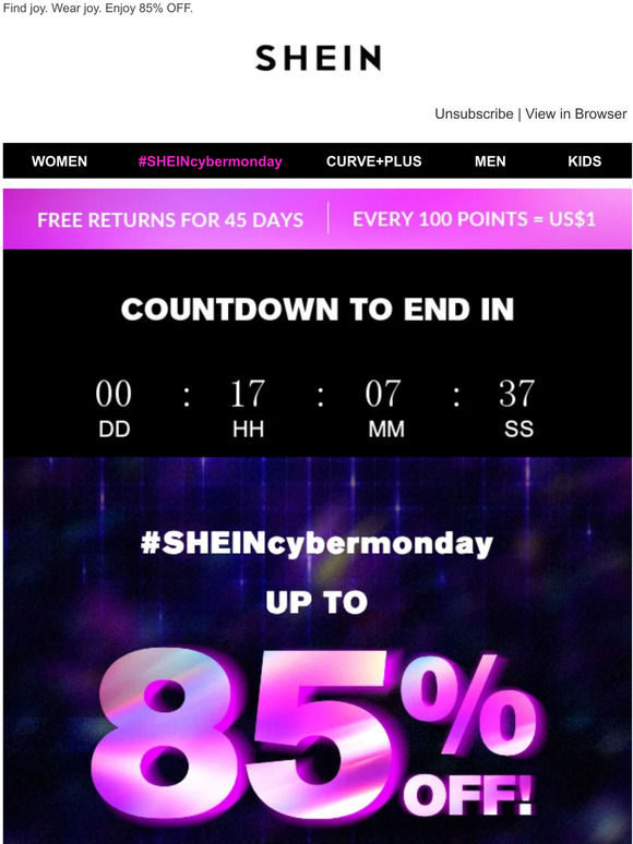 SHEIN Your Guide to Cyber Monday is Here!🎁 Milled