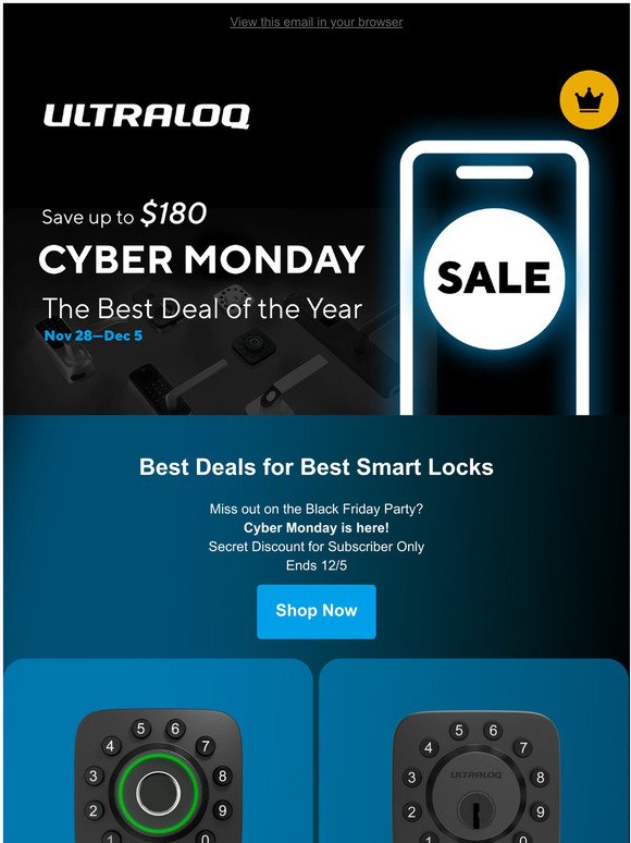 Save Up to $180! Cyber Monday Sale is Here!