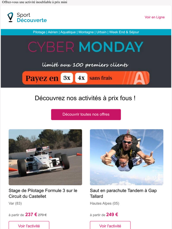 Cyber Monday : Le 3x et 4x avec Alma SANS FRAIS aujourd'hui seulement !