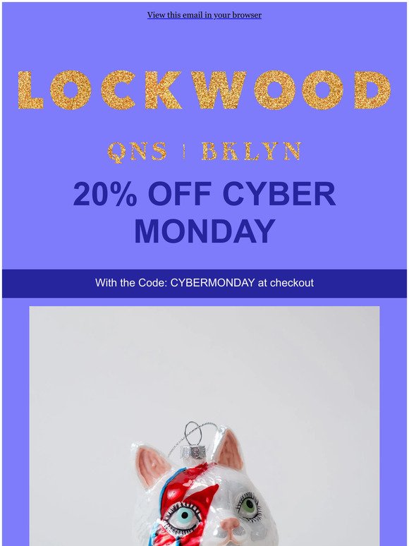 ⚡ 20% off for Cyber Monday ⚡
