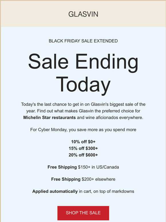 CYBER MONDAY sale - up to 20% off - ends today