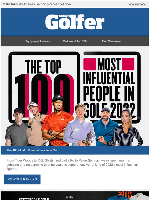 Today's Golfer The 100 Most Influential People in Golf! 💪🏻🦸🏻💯 Milled