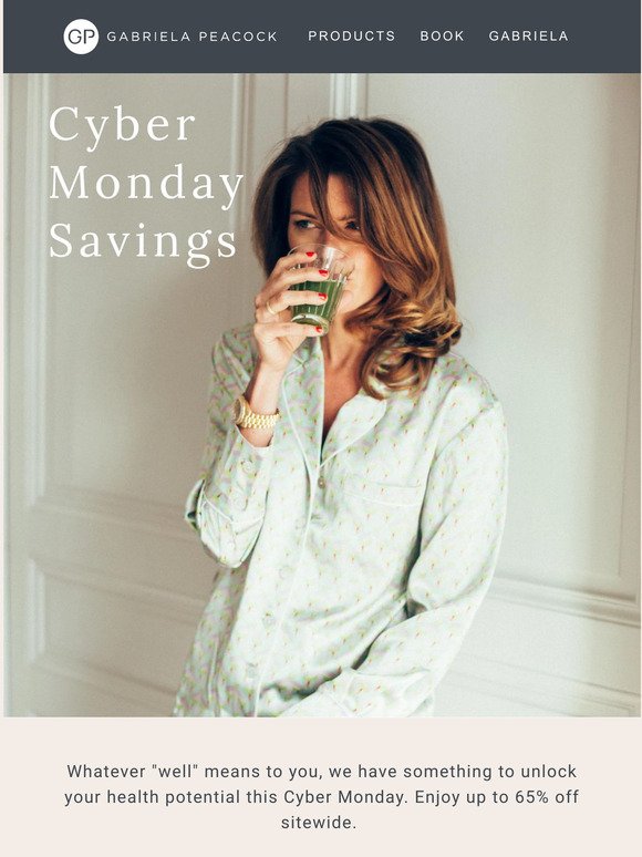 Cyber savings. Up to 65% off.
