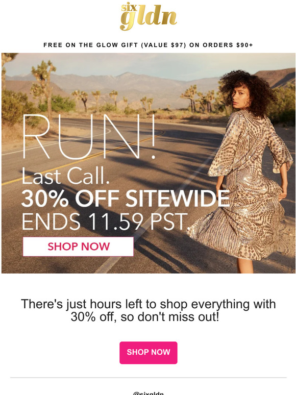 Last call to shop 30% off + free gift