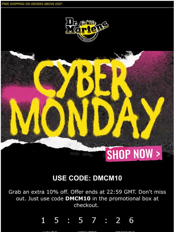 Extra 10% off for Cyber Monday
