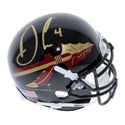 Dalvin Cook Florida State Seminoles Autographed Signed Black Schutt Mini Helmet - JSA Authentication
