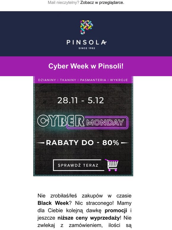 Cyber Week w Pinsoli