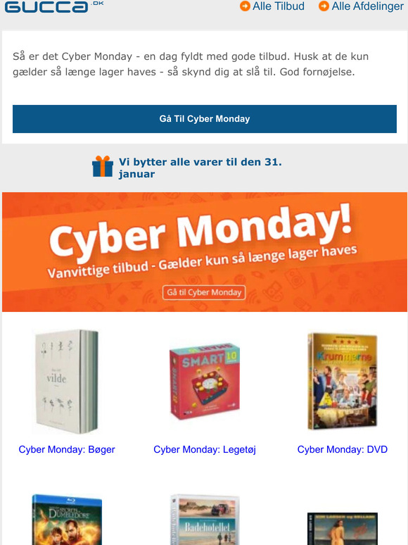 Cyber Monday - kæmpe besparelser hele dagen