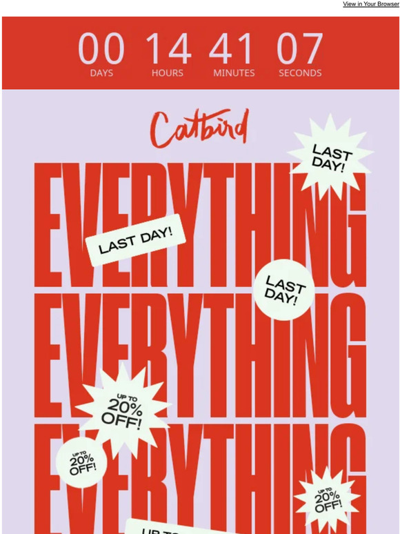 Catbird Email Newsletters Shop Sales, Discounts, and Coupon Codes