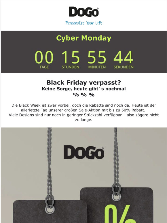 Black Friday verpasst? Keine Sorge, heute gibt´s nochmal % % %