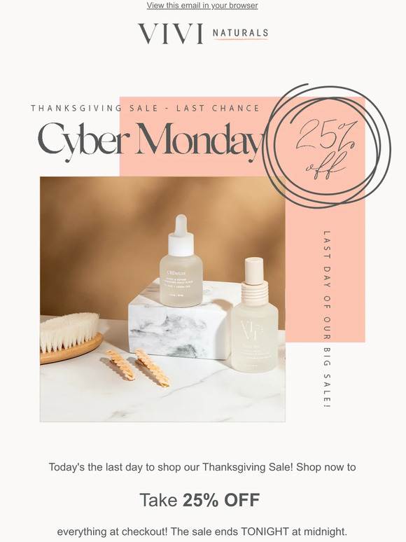 25% Off Cyber Monday ✨ Last Chance to Save!