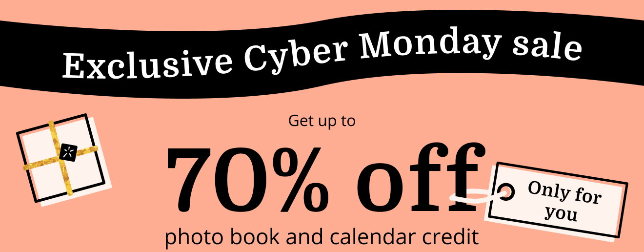 Get up to 70% off photo book and calendar credit