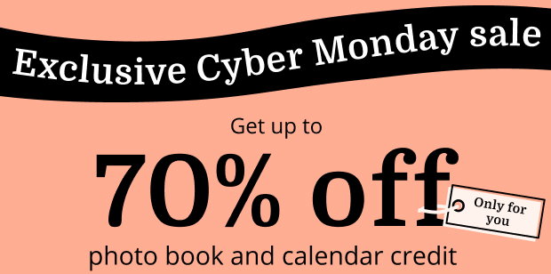 Get up to 70% off photo book and calendar credit