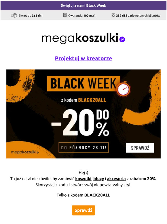 Twój rabat 🎁 jest ważny tylko do północy🕛 28.11 - pospiesz się!