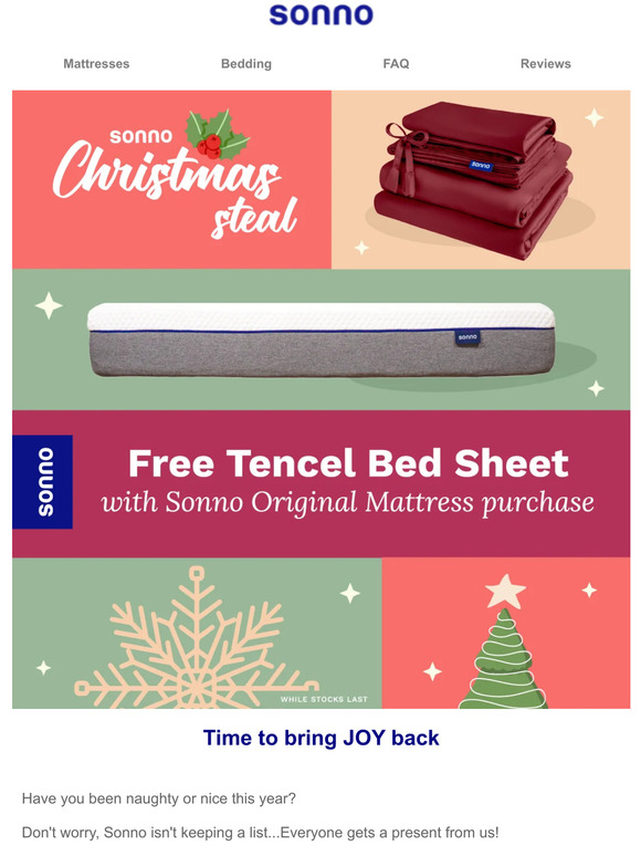 🎅🏼 Celebrate Xmas with Sonno’s Christmas Steal!
