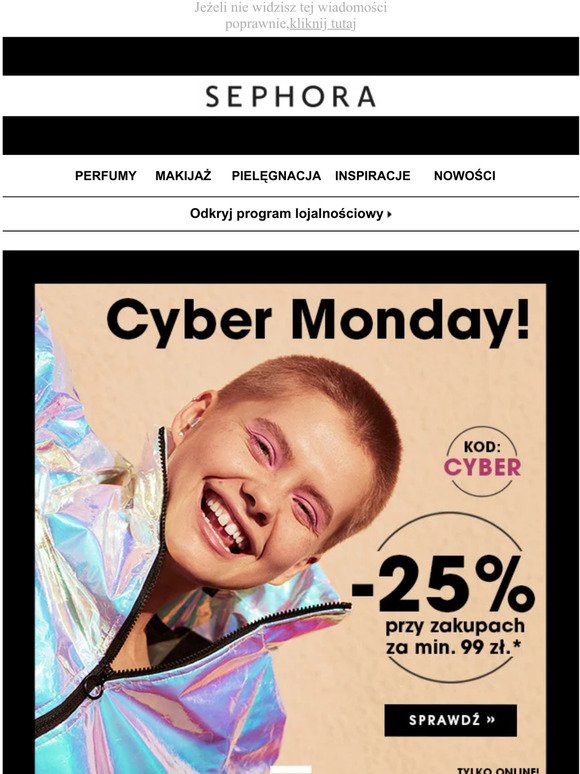 Cyber Monday! 25% zniżki przy zakupach od 99zł!