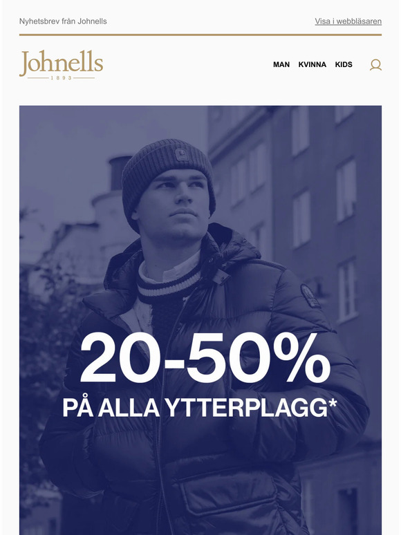 CYBER MONDAY 💙 20-50% på alla ytterplagg!*