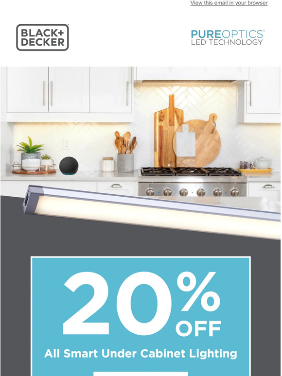 Get 20% off ALL smart under cabinet lighting