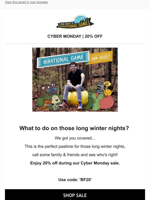 Cyber Monday -> Last chance for 20% off