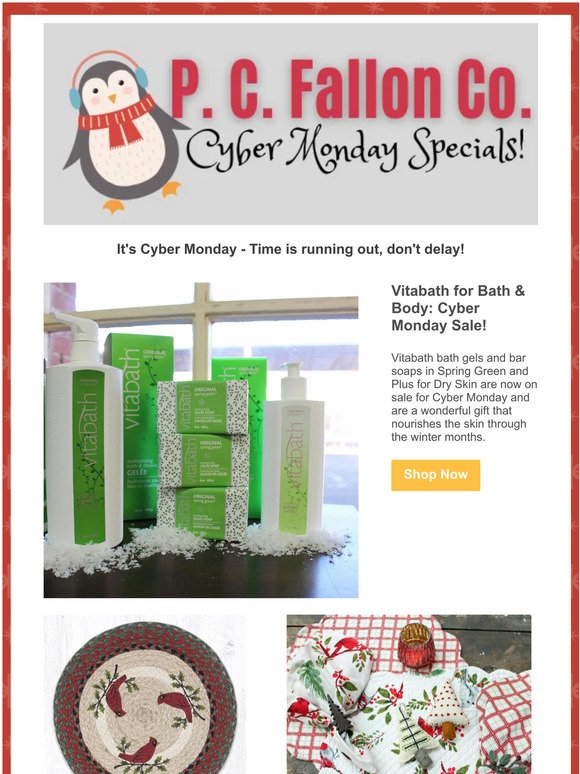 Vitabath Cyber Monday Specials! Lowest Prices of the Season!