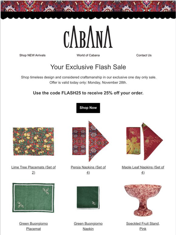 Your Exclusive Flash Sale: ONE DAY ONLY!