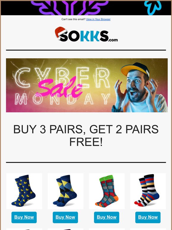 🎄 Sokks.com - Cyber Monday Sale!