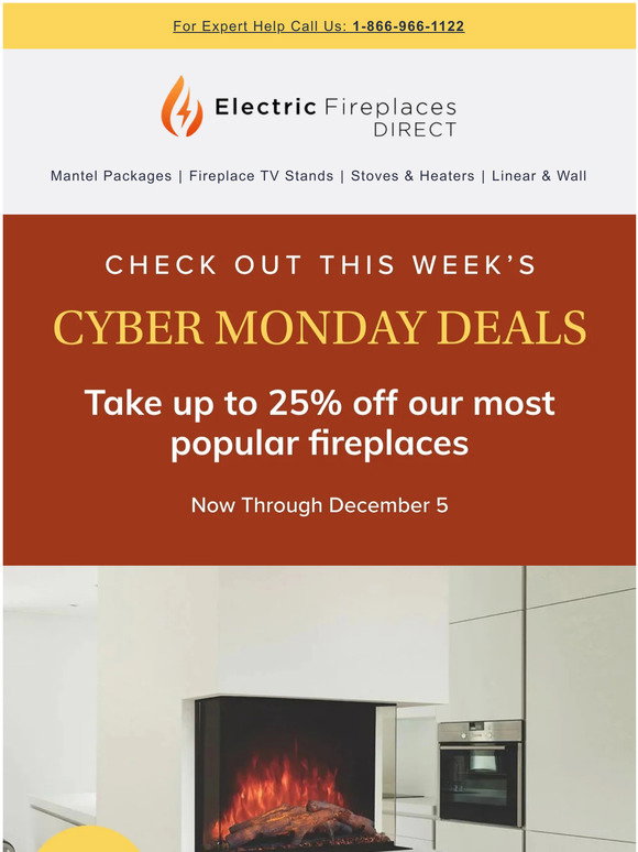 Electric Fireplaces Direct: Pre-Labor Day Sale - Take $200 Off TOP Electric  Fireplace Mantel Packages | Milled