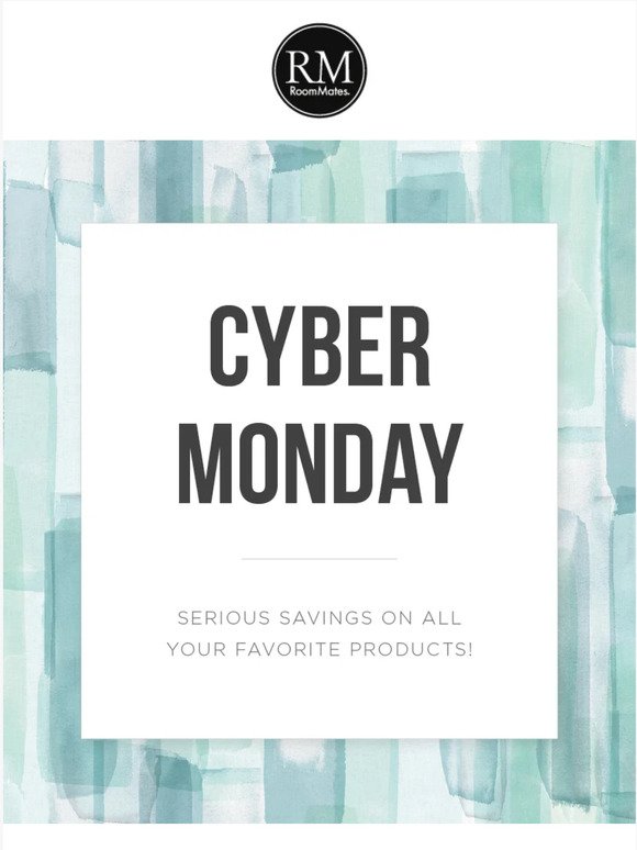 Happy Cyber Monday from RoomMates Decor!