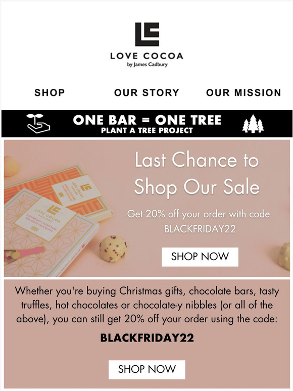 LAST CHANCE to shop our Black Friday sale