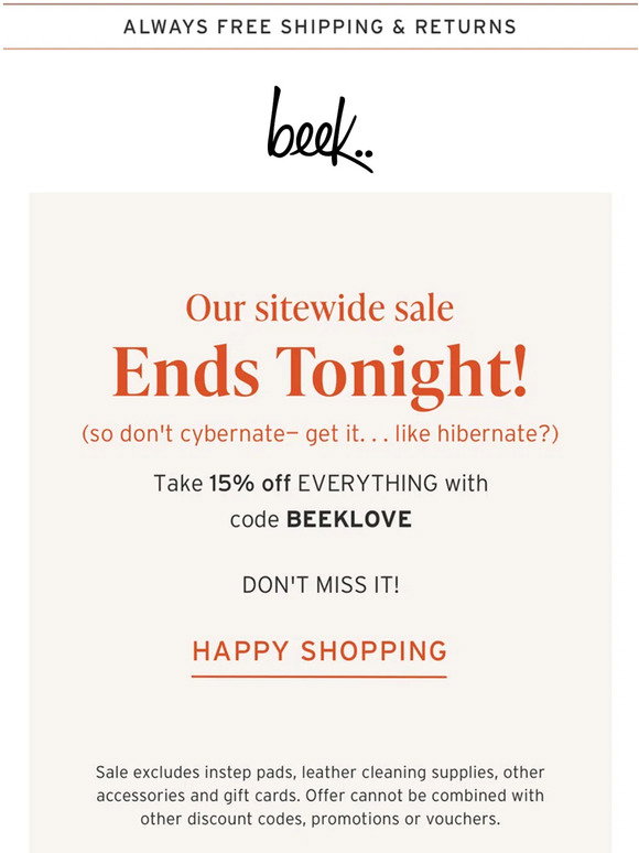 beek Email Newsletters: Shop Sales, Discounts, and Coupon Codes