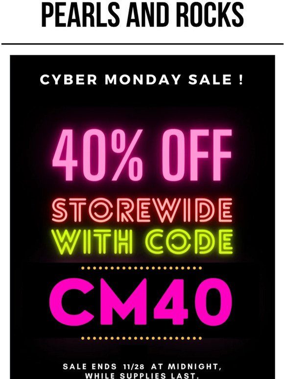 🎉40% OFF CYBER MONDAY SALE STARTS NOW!
