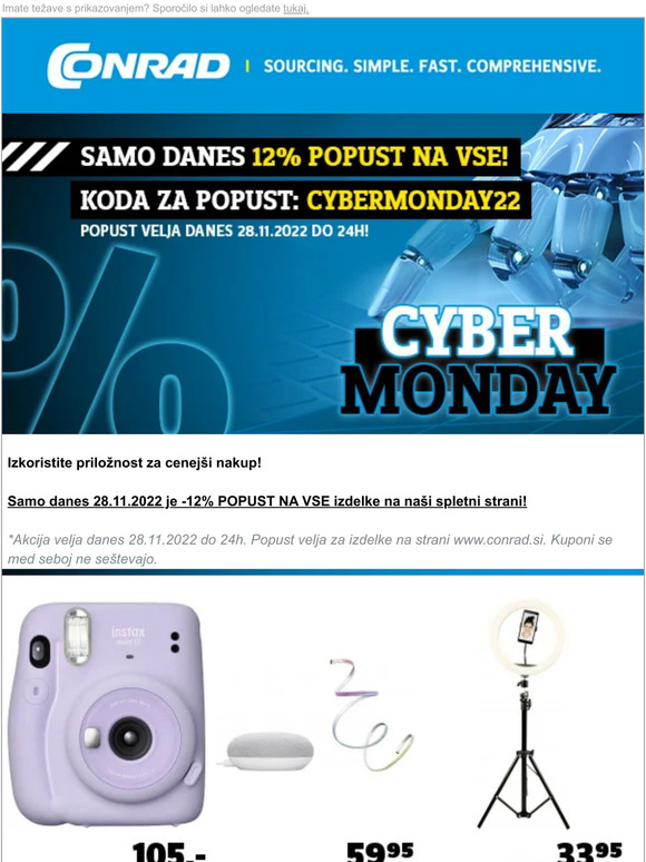 CYBERMONDAY 💙 - 12% POPUST NA VSE!