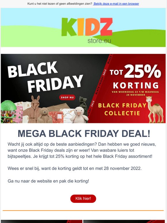 🔴LAATSTE KANS Black Friday Deal Kidzstore! 📢