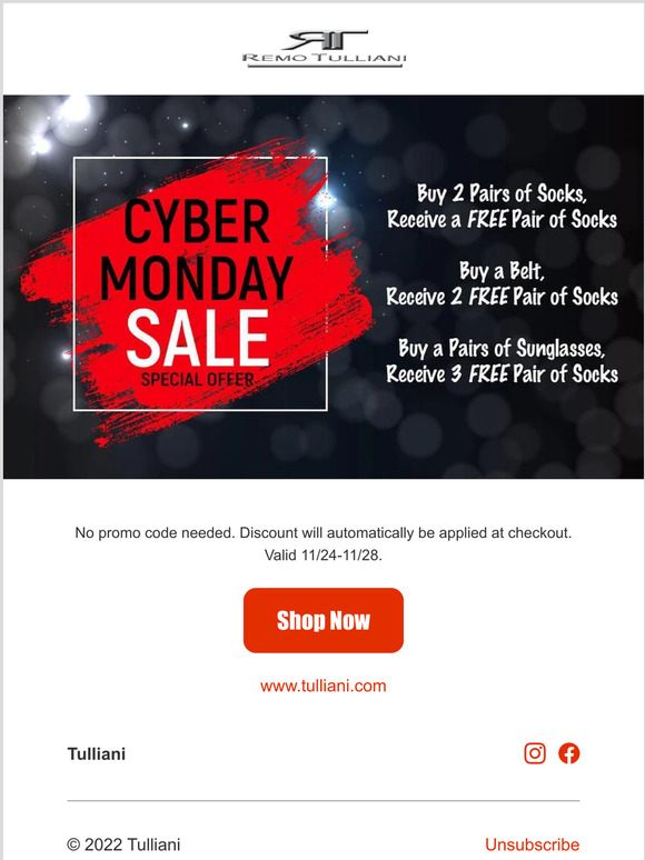Remo Tulliani Cyber Monday BOGO - FINAL DAY