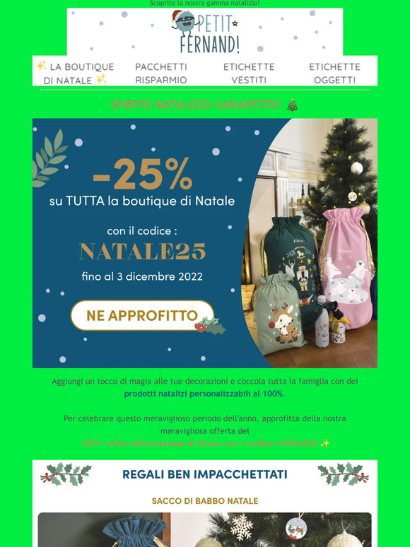 -25% sulla nostra boutique di Natale,  🎅🏻	