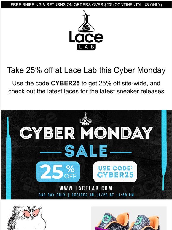 Cyber Monday is your last chance to get 25% off 👟 🎁