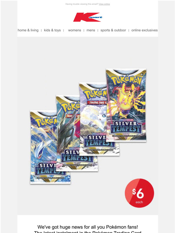 Kmart Australia Pokémon Trading Card Game Silver Tempest is HERE Milled