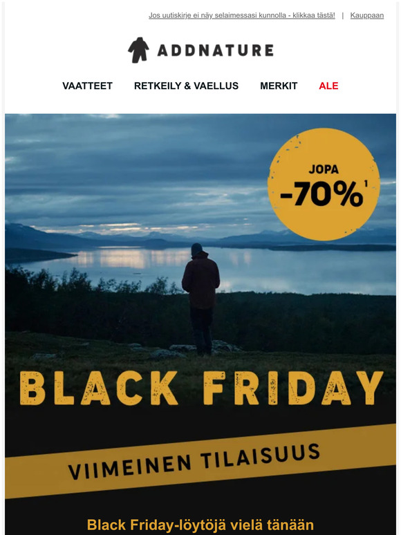 Kiirehdi, Black Friday-diilit loppuvat pian