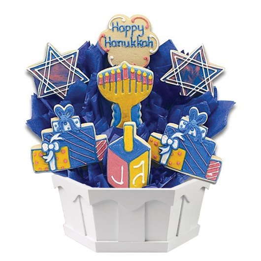 A Hanukkah Festival Cookie Bouquet